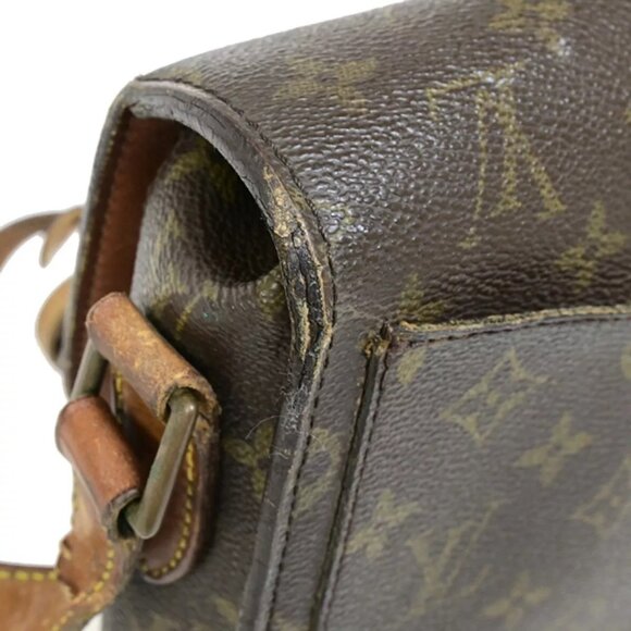 LOUIS VUITTON Saint Cloud GM Shoulder Bag Monogram Leather Brown - Picture 8 of 16